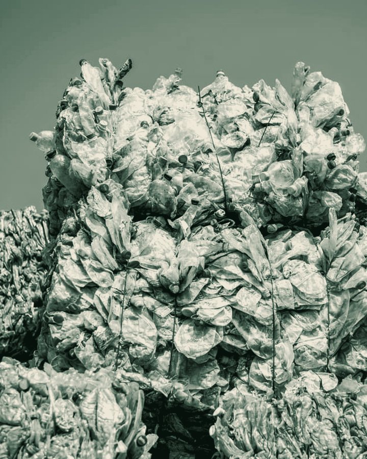 Baled plastic bottles
